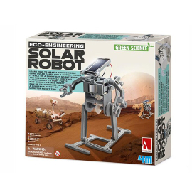 Green science solar robot, eco-engineering box with image of robot on box.