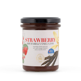 Kew Strawberry, Rhubarb & Vanilla Jam, 225g