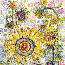 Sunflowers Recycled Greetings Card