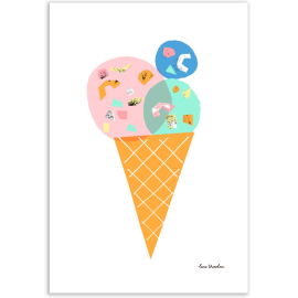Ice cream digital artwork by Lucie Sheridan