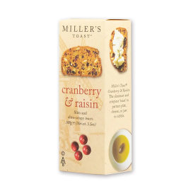 Artisan Biscuits Miller's Toast Cranberry & Raisin