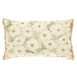 Embroidered Marguerite Cushion from Walton & Co