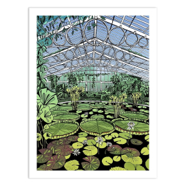Kew Waterlily House A3 Print