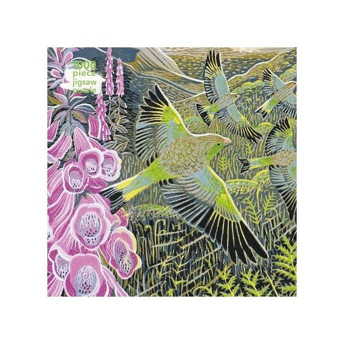 Image of 1000 piece adult jigsaw puzzle: Annie Soudain: Foxgloves and Finches.