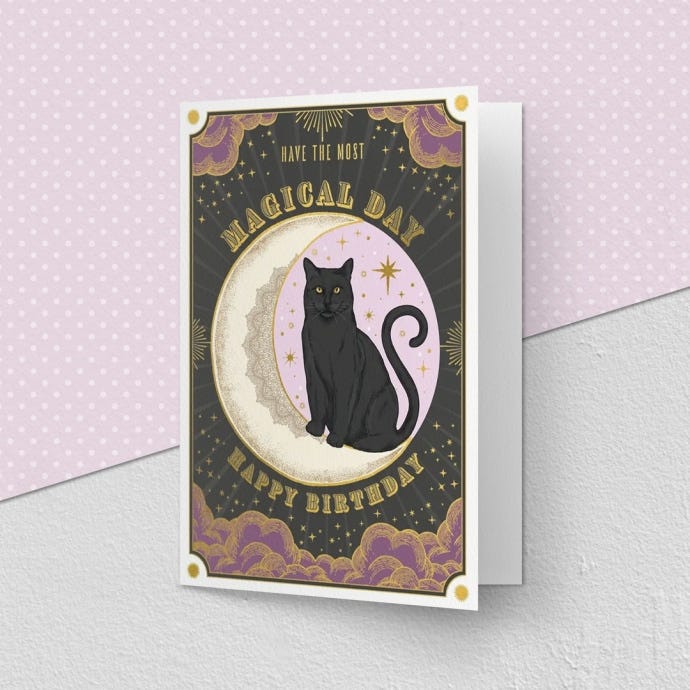 'Have the Most Magical Day' Cat Greeting Card