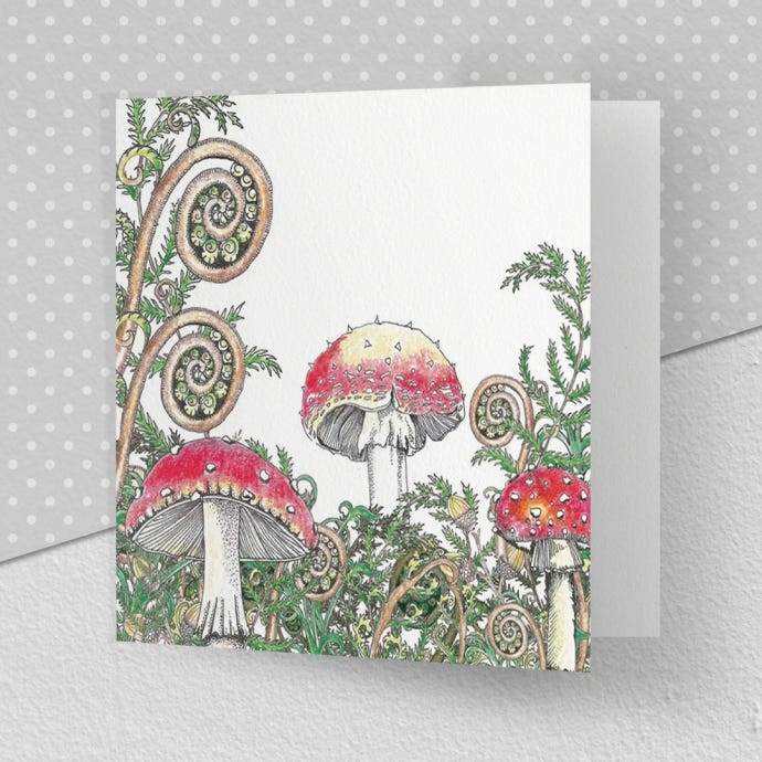 Beautiful Toadstool Greeting Card