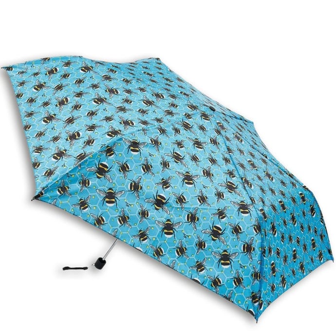 Bumble Bees Foldable Mini Umbrella, opened