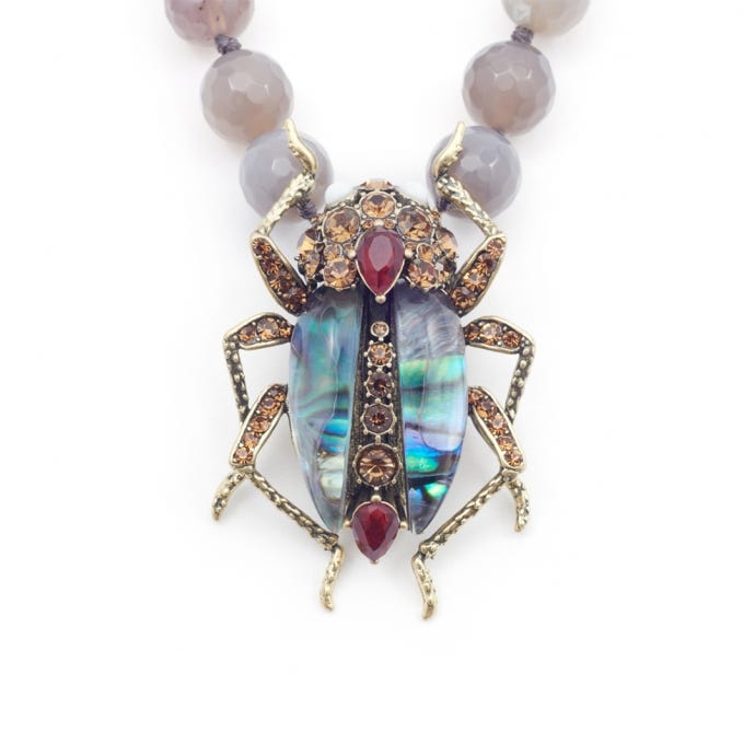 Bejewelled Bug Necklace