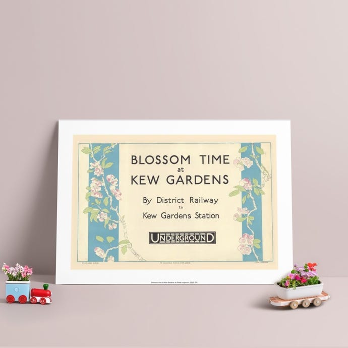 Blossom Time at Kew Gardens TFL A4 Print