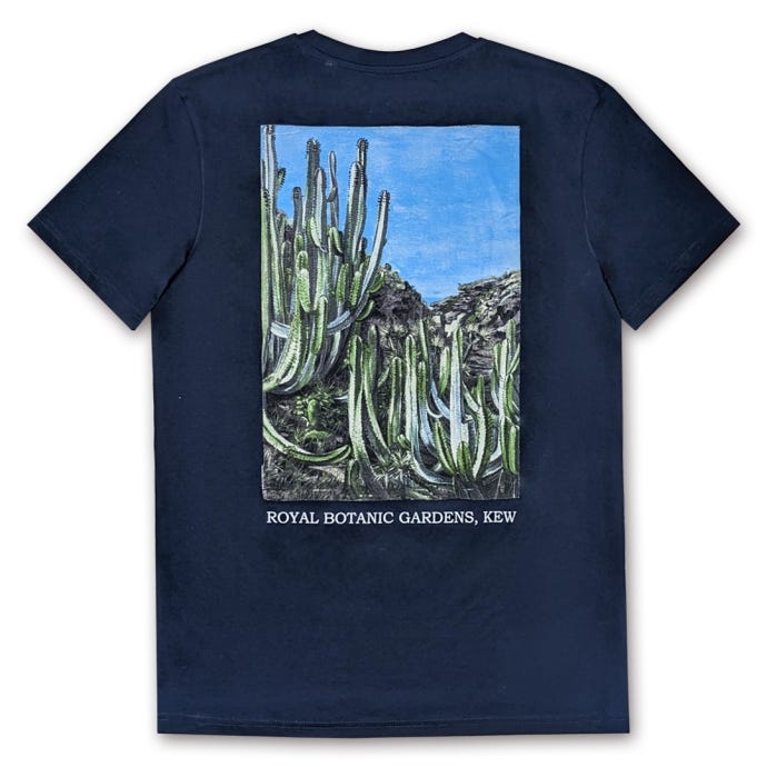 Marianne North Cactus T-shirt, Navy - back