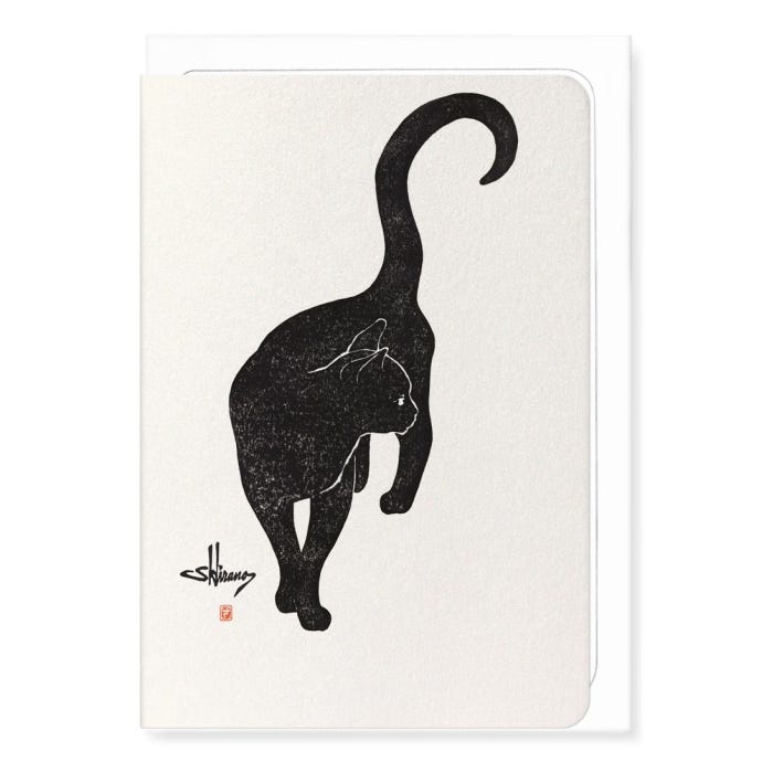 Japanese Cat Greeting Card