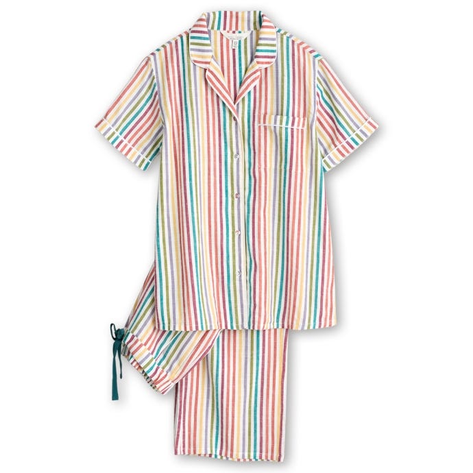 Cosy Corner Rainbow Stripes Pyjamas