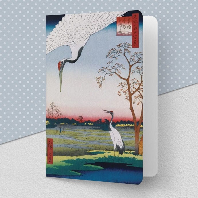 Cranes at Mikawa Island Greeting Card