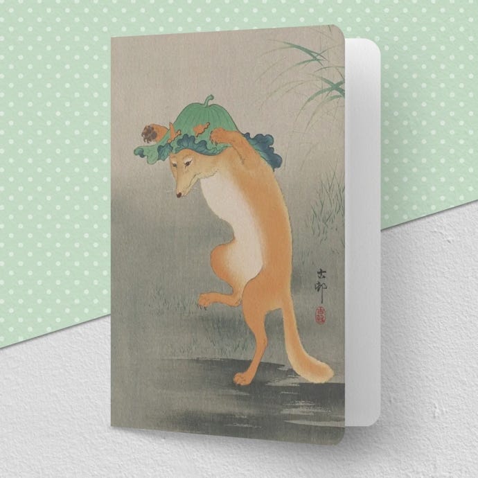 Dancing Fox Greeting Card
