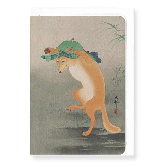 Dancing Fox Greeting Card