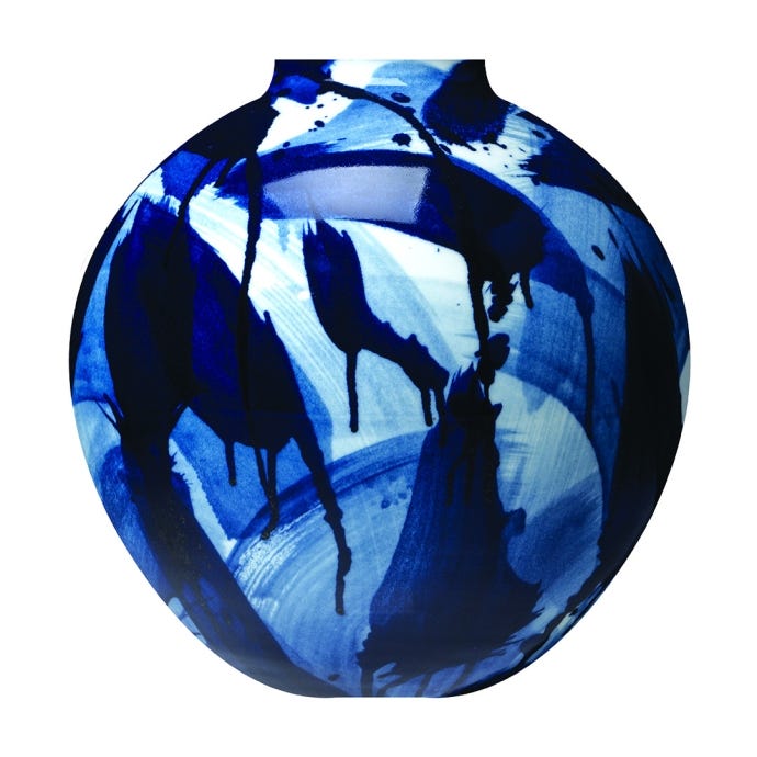 Felicity Aylieff 'Blue and White Vase' Single Shaped Postcard