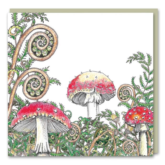 Doodle Beautiful Toadstool Card