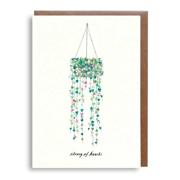 String of Hearts Greeting Card