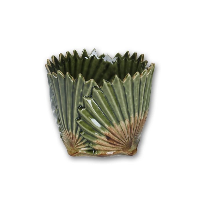 gisela graham Fan Leaf Pot Cover Small