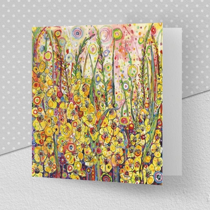Gladioli Recycled Greetings Card