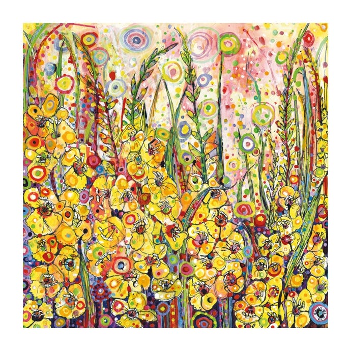 Gladioli Recycled Greetings Card