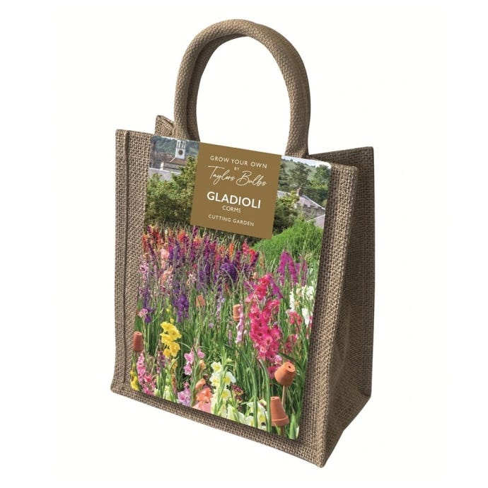 Gladioli Cutting Garden Jute Gift Bag