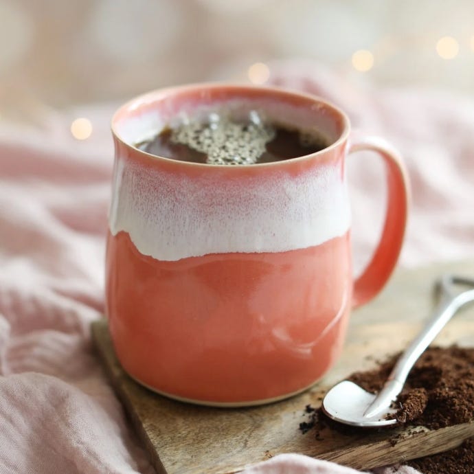 Lifestyle image of Handmade Mug, Coral