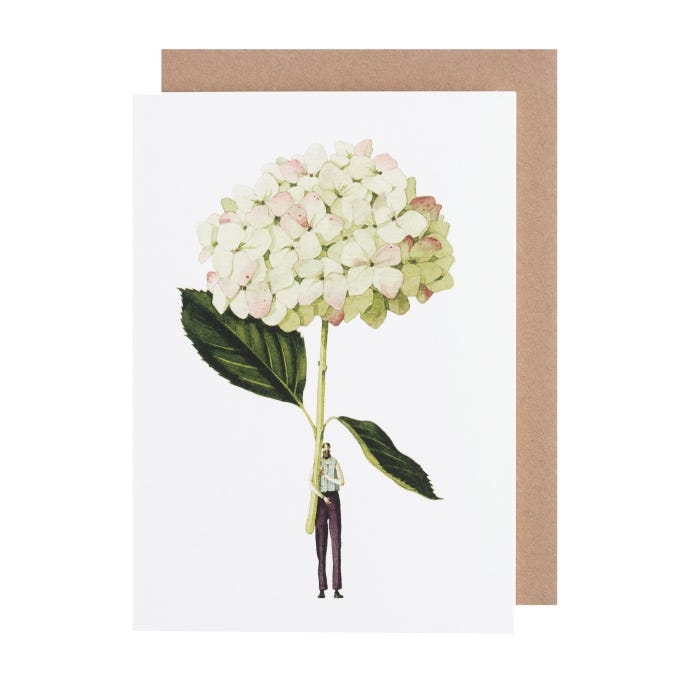 Green Hydrangea Card