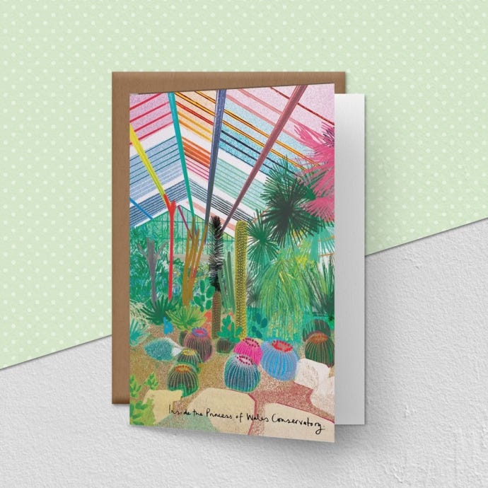 Inside Princess of Wales Conservatory 'I drew this' Card