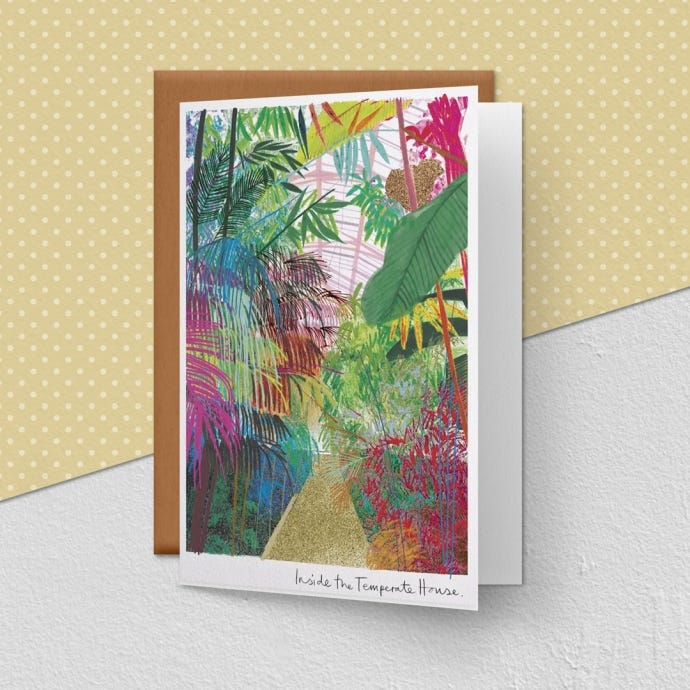 Inside the Temperate House 'I drew this' greeting Card