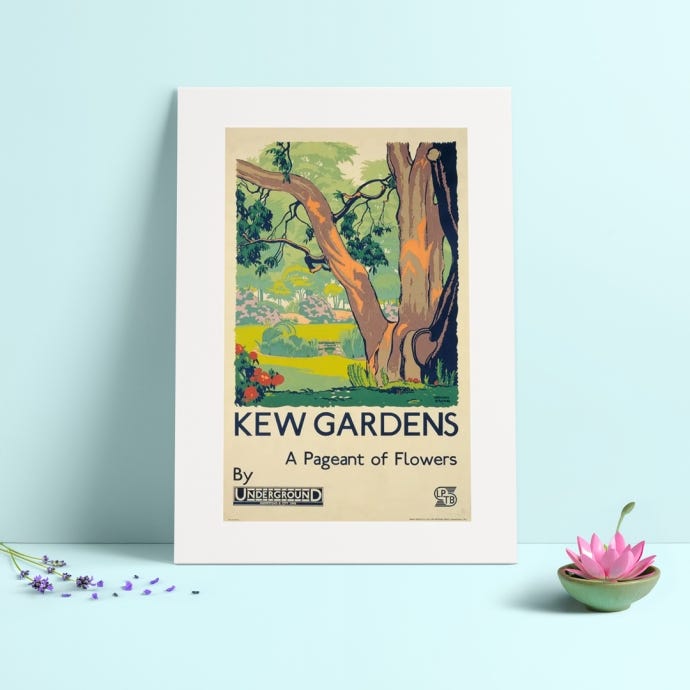 Kew Gardens 'A Pageant of Flowers' by Gregory Brown TFL Print, 30 x 40cm