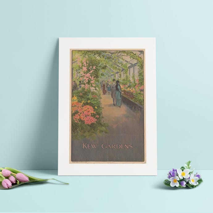 Kew Gardens by Charles Sharland TFL Print, 30 x 40cm