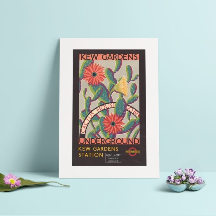 Kew Gardens by Kraber TFL Print, 30 x 40cm