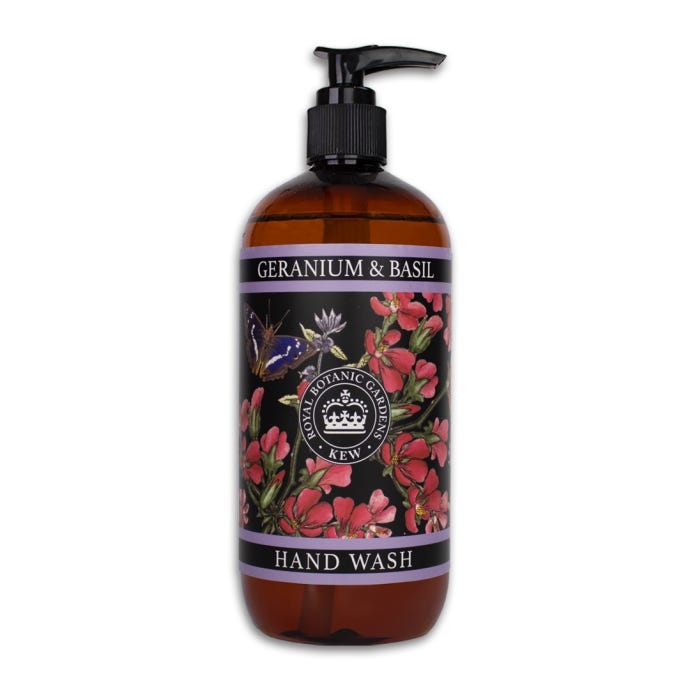 Kew Hand Wash, Geranium & Basil