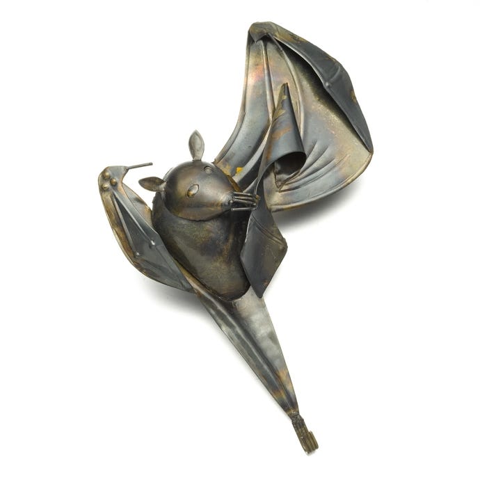 Metal Bat With Open Wing