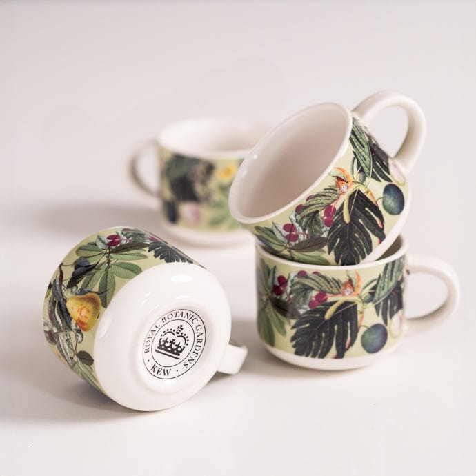 Kew Bloom Set of 4 Espresso Mugs