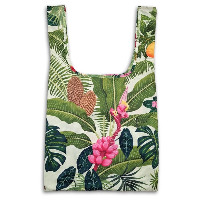 Kew Charlotte Day Palm Print Recycled Plastic Kind Bag
