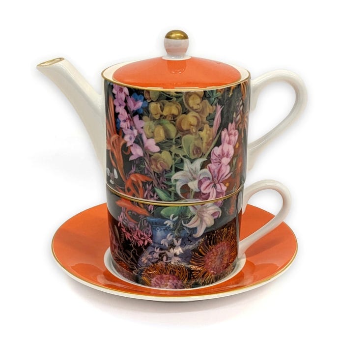 Marianne North Tea For One, Teapot with Tea Cup & Saucer
