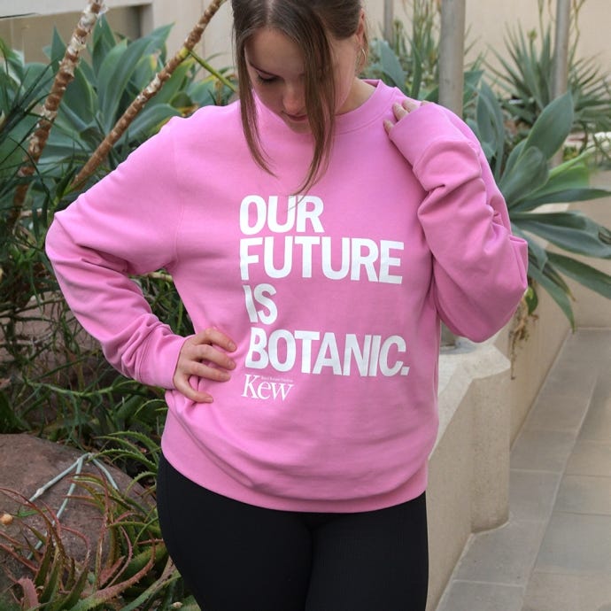 Kew 'Our Future is Botanic' Pink Sweatshirt