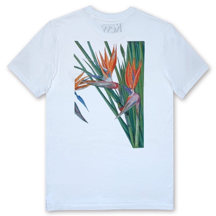 Marianne North Strelitzia T-shirt, White, back