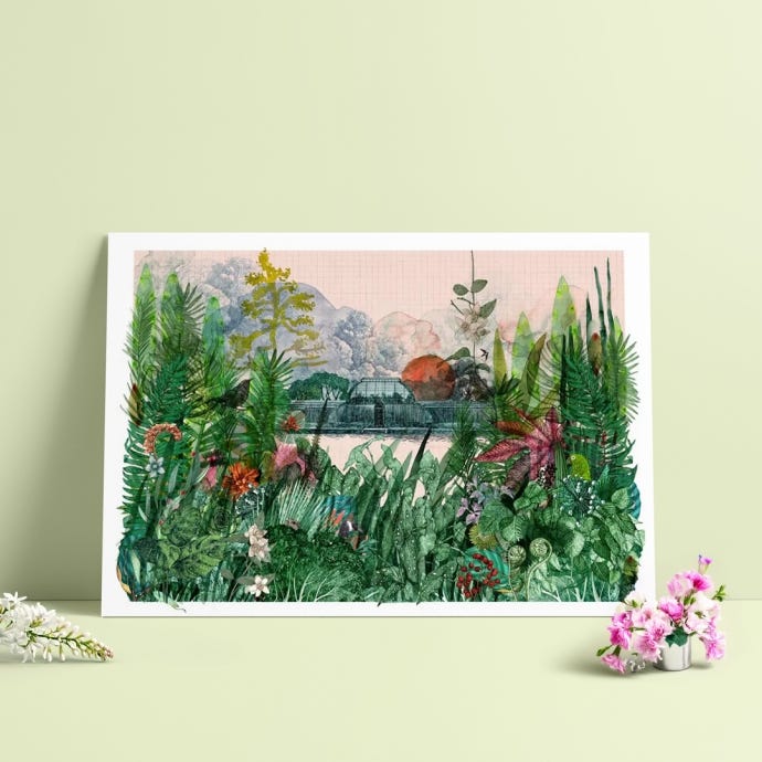 Lucille Clerc 'A Day at Kew Gardens' A3 Print