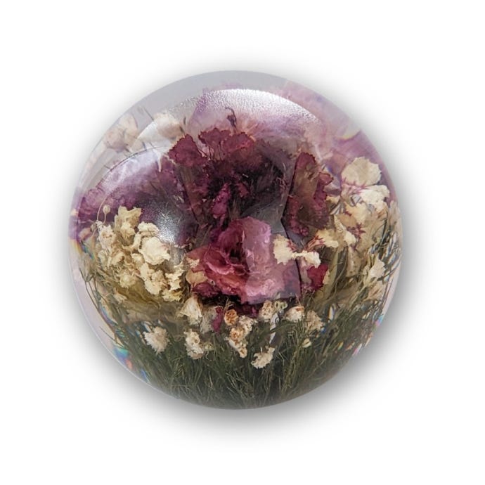 Large Mixed Flora Paperweight
