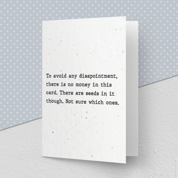 Money Anyway Seed Card