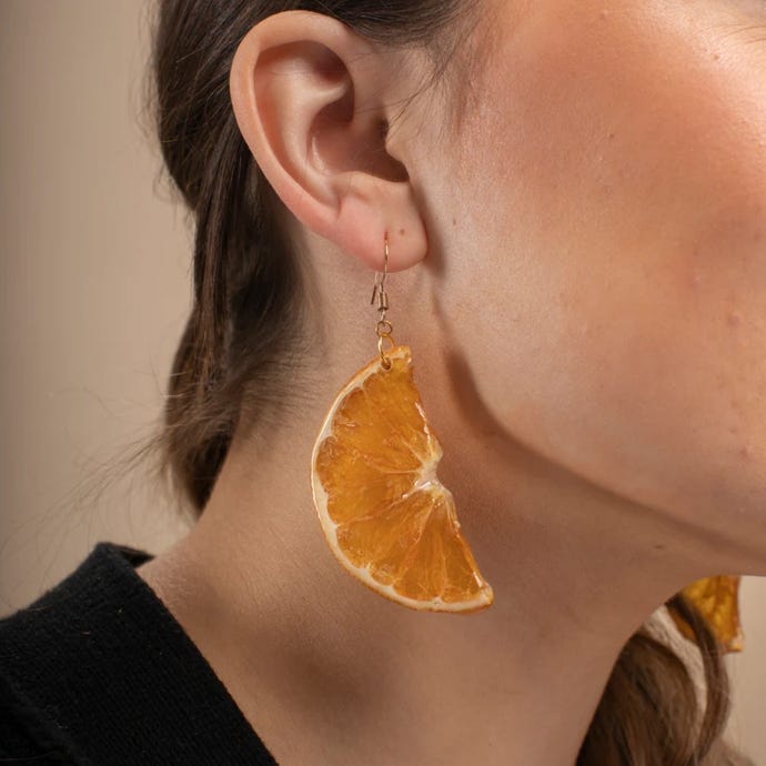 Oranges Drop Earrings from Nordic Flowers