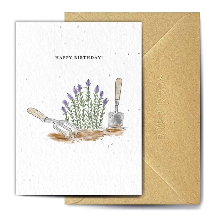 Quintessential British Garden Happy Birthday Seed Card
