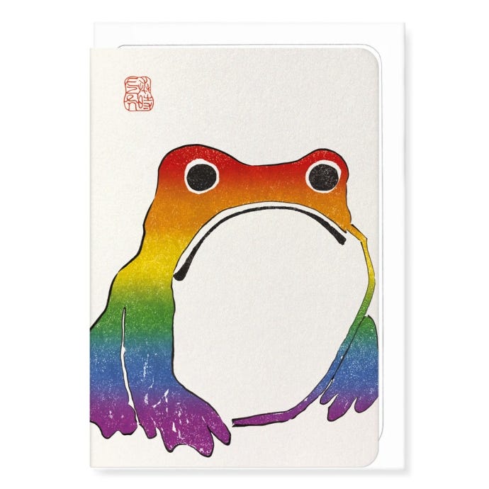 Rainbow Frog Greeting Card from Ezen