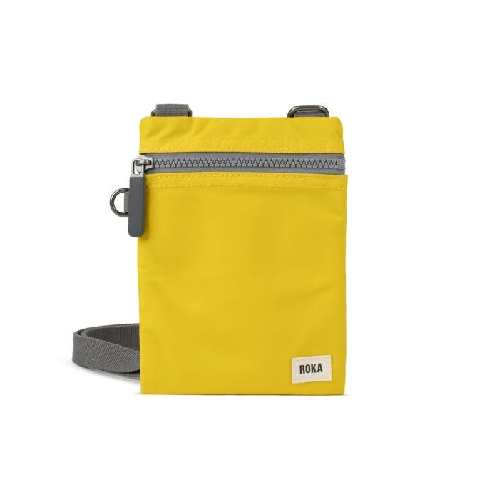 Roka Recycled Nylon Chelsea Crossbody Bag Mustard
