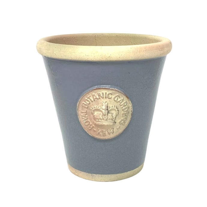 Small Kew Long Tom Glazed Pot, Bluish Grey