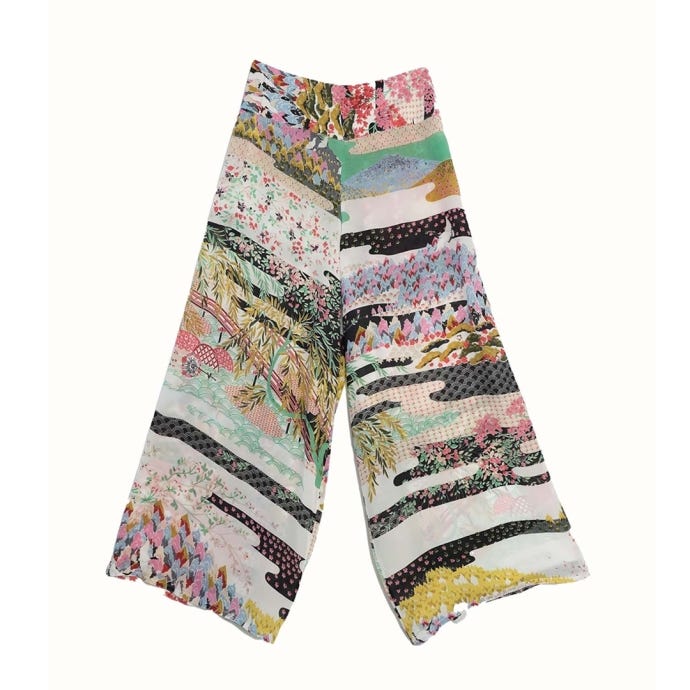 One Hundred Stars Palazzo Pants Spring White