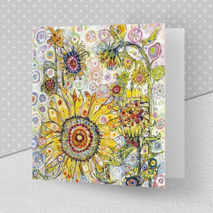 Sunflowers Recycled Greetings Card